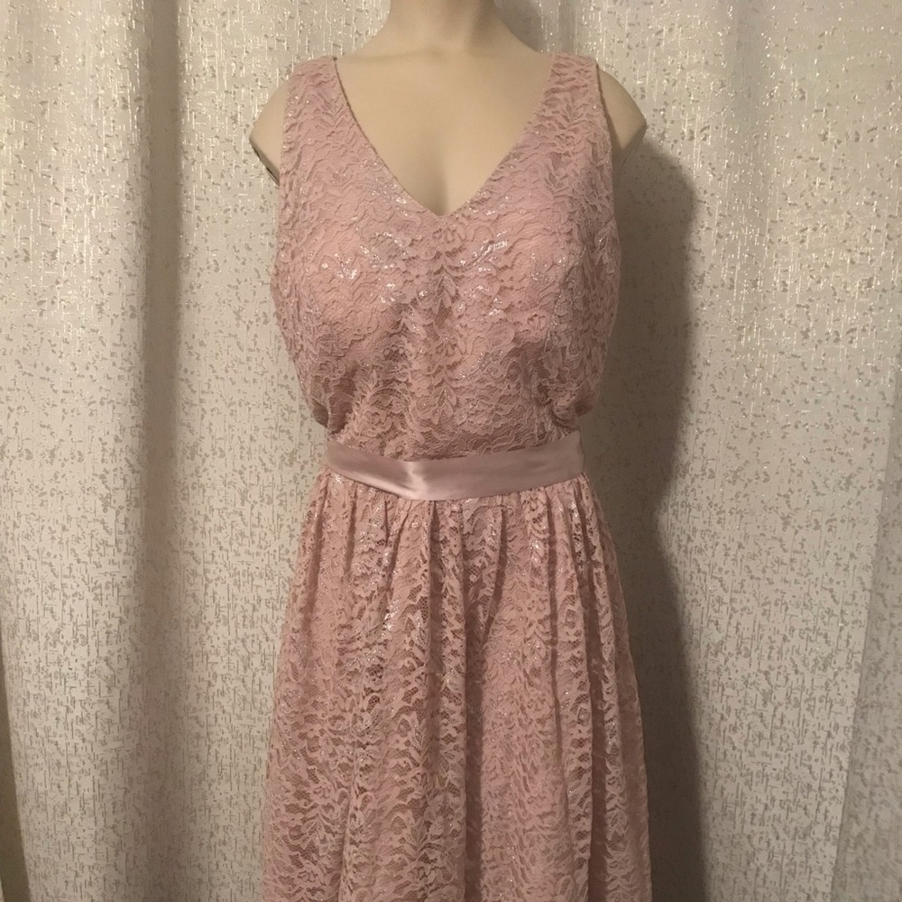 Jessica Howard shimmering pink lace dress, 10